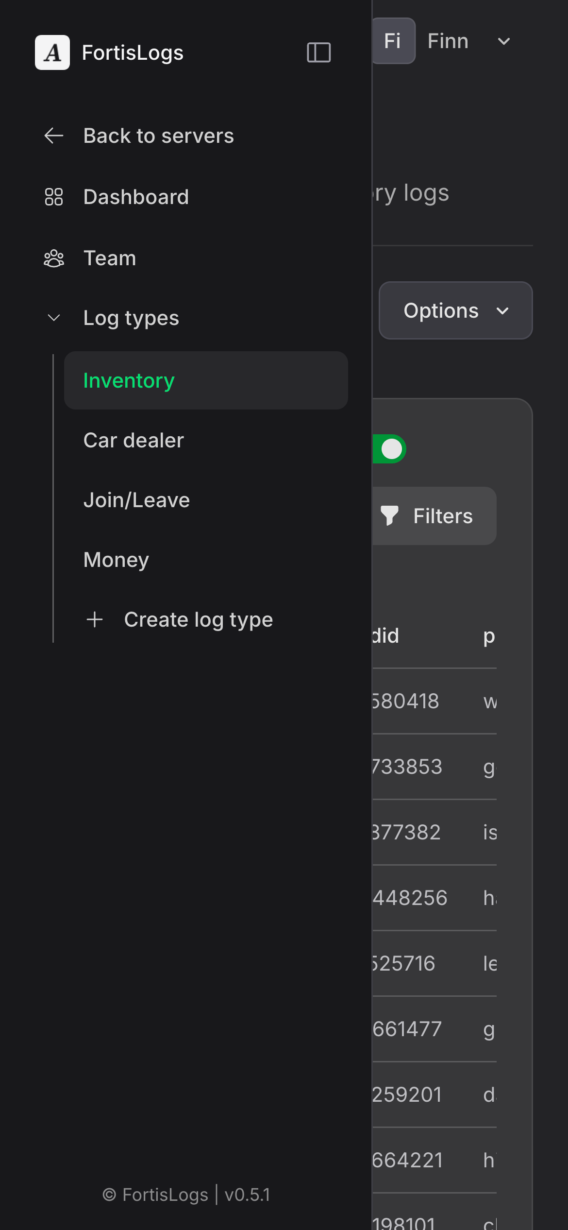 FortisLogs mobile preview
